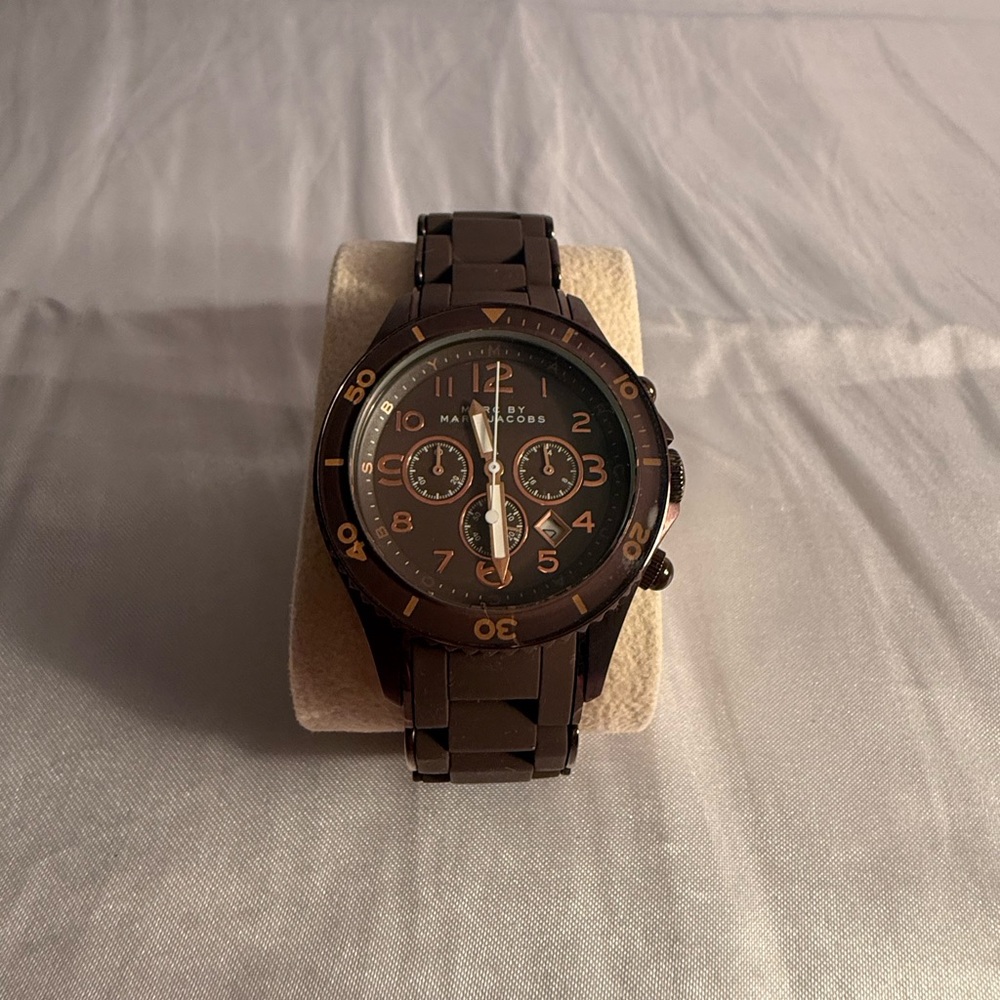 Marc Jacobs Dark Brown Chronograph Watch